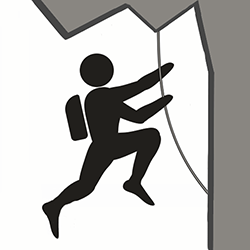 Mountain Climbing Icon